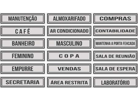 PLACA DE SINALIZAÇÃO PARA EMPRESAS PRATA ESCOVADO 